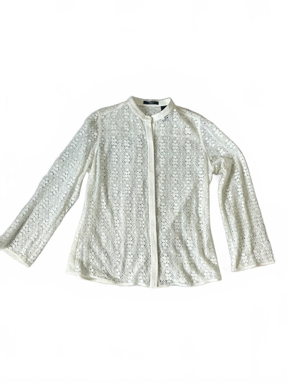 Classic All Over Lace Button Down Cottagecore Top Liz Claiborne Size 10